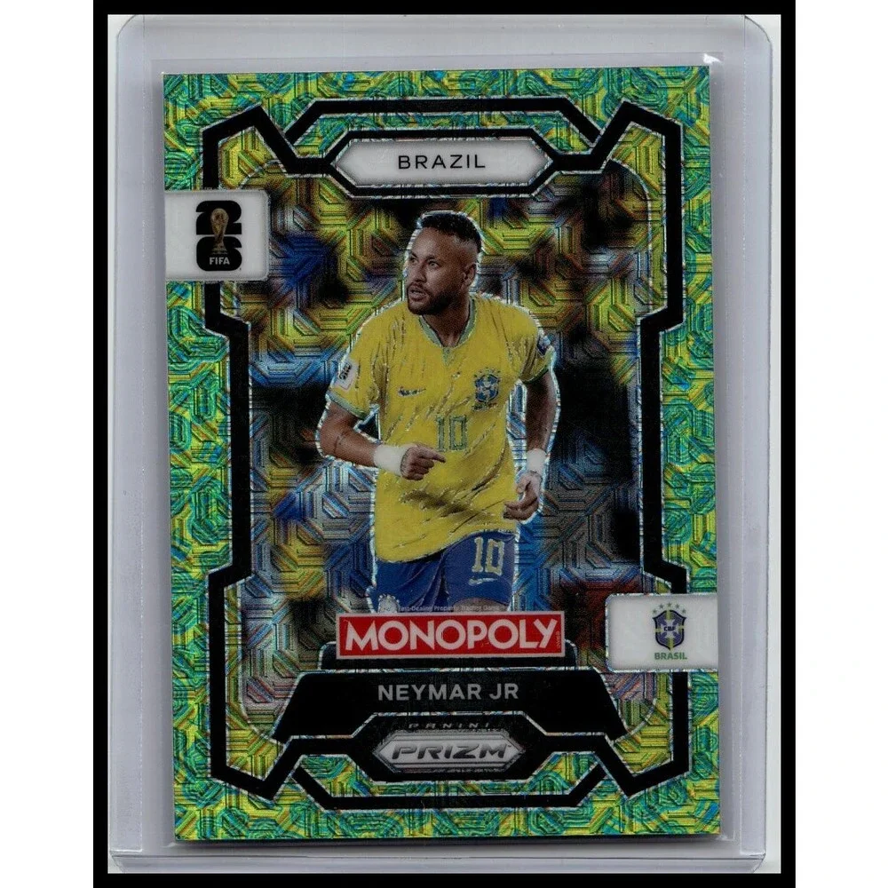 2026 Panini Prizm Monopoly FIFA Cup Neymar Jr #15 Brazil Hat Trick Mojo Prizms
